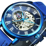 Men's Luxury Black Gold Skeleton Watches