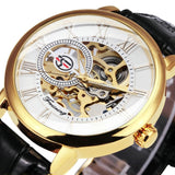 Men's Luxury Black Gold Skeleton Watches