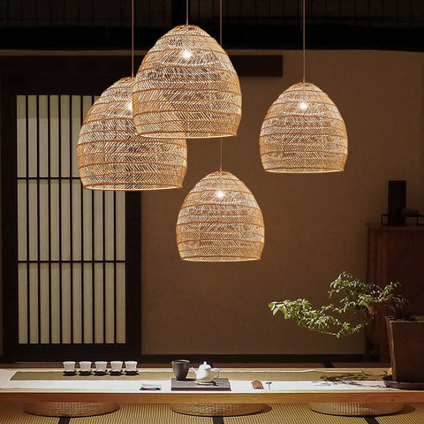 HAVEN HAND WOVEN RATTAN LED PENDANT LIGHT