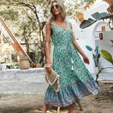 Bohemia Sleeveless Floral Print Summer Dresses