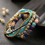 7 Piece Set Bohemian Multi-layer Beaded Jewelry