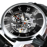 Men's Luxury Black Gold Skeleton Watches