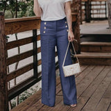 Women Wide Leg Linen Pants