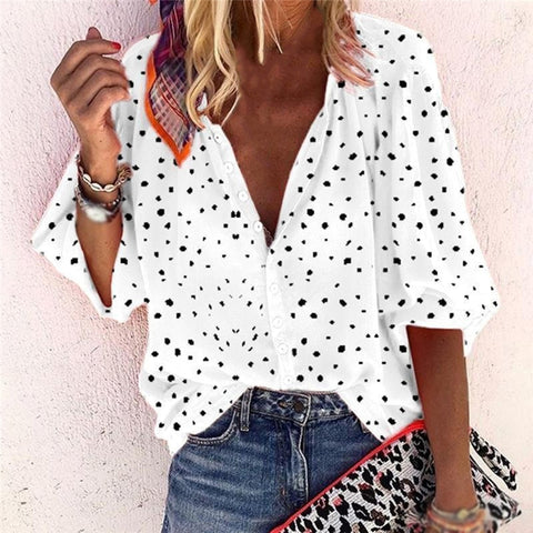 Casual Elegant Lantern Sleeved Women's Blouse