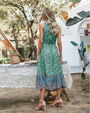 Bohemia Sleeveless Floral Print Summer Dresses