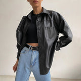 Womens Leather Bomber Jacket