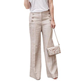 Women Wide Leg Linen Pants