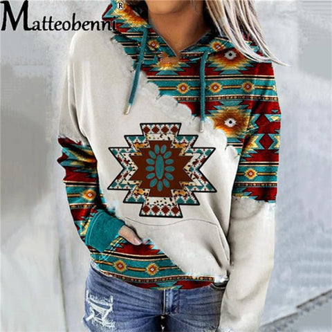 Women Hooded Long Sleeve Sweatshirt