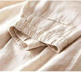 Women's Cotton Linen High Waisted Long Pants