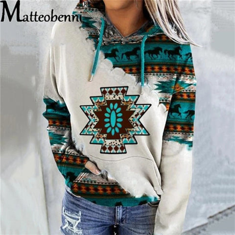 Women Hooded Long Sleeve Sweatshirt