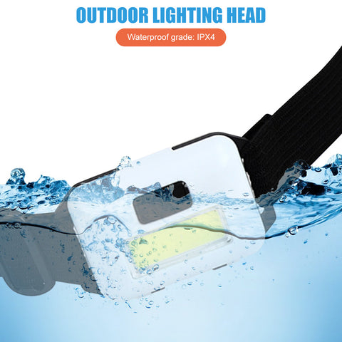 Mini 3W COB Led Headlight - Waterproof Headlamp Flashlight For Camping & Fishing