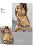 Women's Summer Midi Boho Floral Print