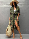 Tie Dye Kimono Beachwear Bathing Suit Cover Up