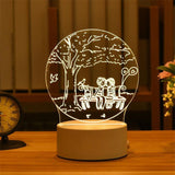 Romantic Love 3D Acrylic Led Lamp