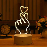 Romantic Love 3D Acrylic Led Lamp