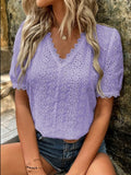 Women's Lace Patchwork Blouse