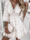 Women's Elegant Lace Mini Dress