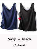 Woman Elegant SILK Satin Sleeveless Blouse