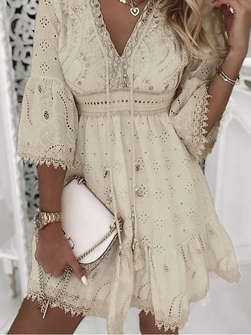 Women's Elegant Lace Mini Dress