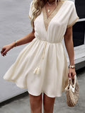 Elegant Lace Hollow Out A-line Summer Dress