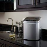 27 lb. Capacity Portable Countertop Ice Maker, Silver