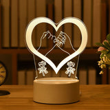 Romantic Love 3D Acrylic Led Lamp