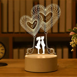 Romantic Love 3D Acrylic Led Lamp