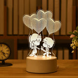 Romantic Love 3D Acrylic Led Lamp