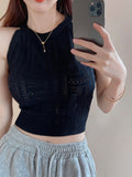 Women Round Neck Halter Tops