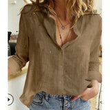 Women's  Cardigan Blouse Lapel Top