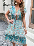 Women's Summer Midi Boho Floral Print