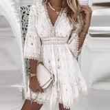 Women's Elegant Lace Mini Dress