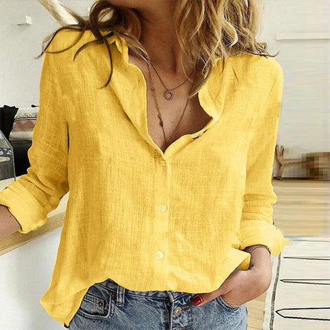 Women's  Cardigan Blouse Lapel Top