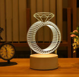 Romantic Love 3D Acrylic Led Lamp